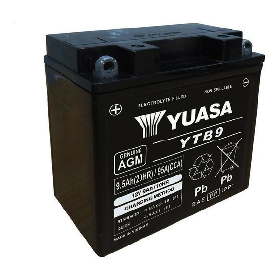 Bateria Moto Yuasa Ytb9 Gel = 12n9-4b1 Custom 150 250 Fas