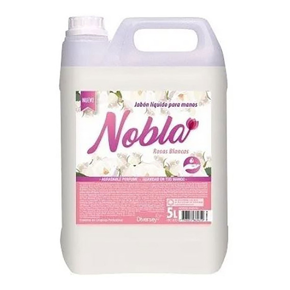 Jabón Liquido Para Manos Nobla Rosas Blancas X 5 Litros