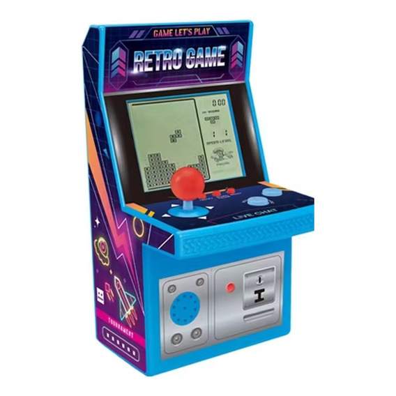 Juguete Mini Arcade Retro Machine Azul