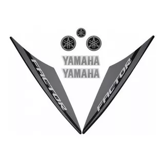Kit Adesivo Jogo Faixas Yamaha Ybr 125 2014 Factor Preta