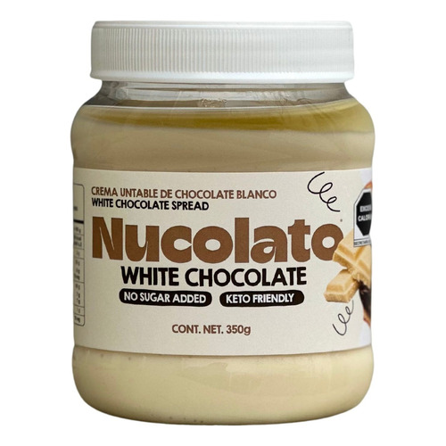 Nucolato Crema De Chocolate Blanco 350g Sin Azúcar Keto