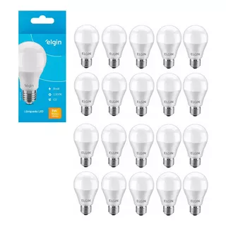 Kit 20 Lâmpadas Led Bulbo 9w E27 Branco Forte Cor Da Luz Branco-quente