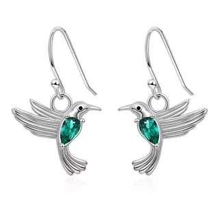 Aros Colibrí Pendientes Plata 925 Joyas Plata Mujer Regalo