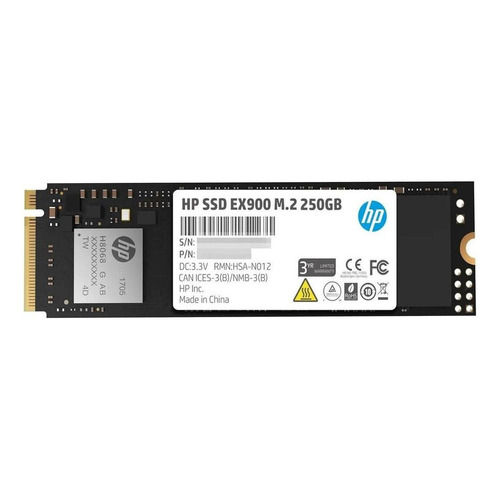 Disco sólido SSD interno HP EX900 2YY43AA 250GB