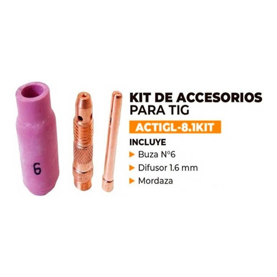 Kit De Accesorios Soldadora Tig Lusqtoff Difusor Mordaza