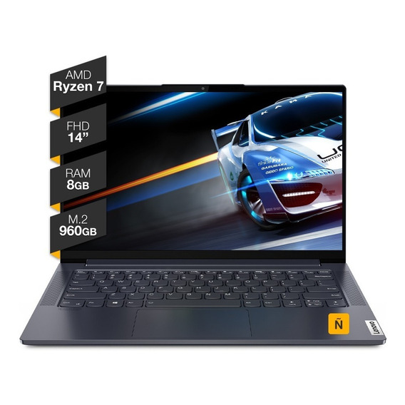 Notebook Lenovo Yoga Ryzen 7 Win 10 8gb Ram 960gb M2 Fhd 14p