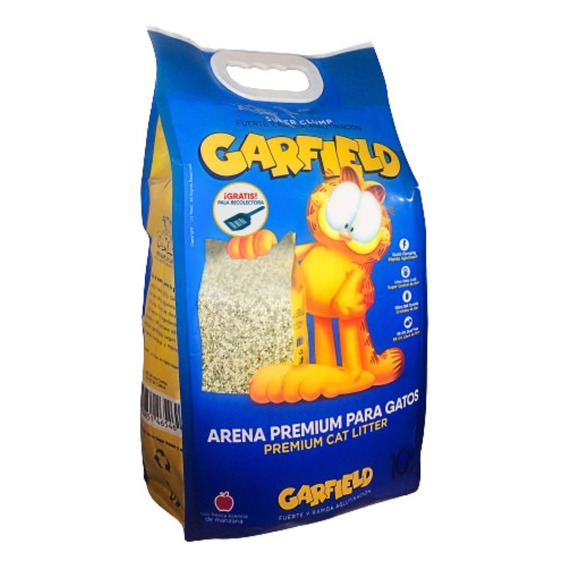 Arena Premium Para Para Gatos 10kg - Garfield x 10kg de peso neto  y 10kg de peso por unidad