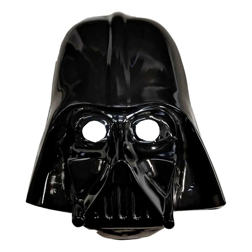 Mascara De Darth Vader Rigida - Cotillón Waf Color Negro