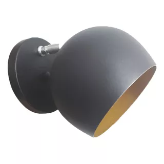 Luminária Arandela Led De Parede Enerlux Arandela Retrô Bola Cor Preto/dourado 110v/220v