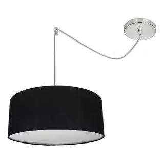 Lustre Pendente Don 40 Cm Desviador - Preto