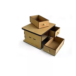 Organizador Caja Alhajero - Estuche Fibrofacil Mdf