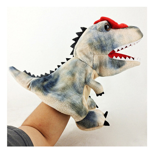 Muñeca De Peluche Con Forma De Dinosaurio Triceratops Color Doublecrown dragon hand puppet