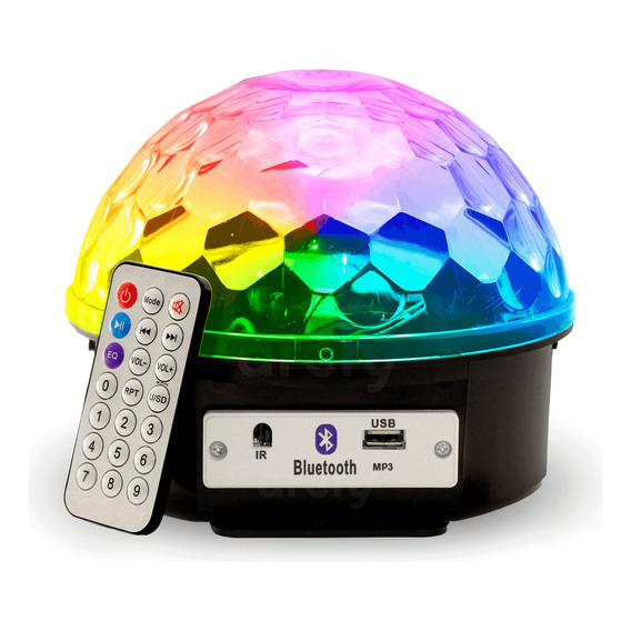 Archy Bola De Luces Luz Disco Fiesta Bocina Bluetooth Usb Sd