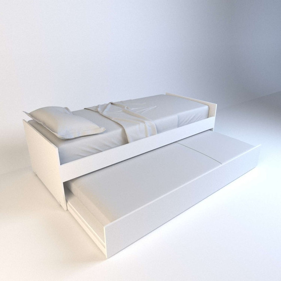 Cama Nido Minimalista P/ Colchon 1 Plaza Resistente Blanco