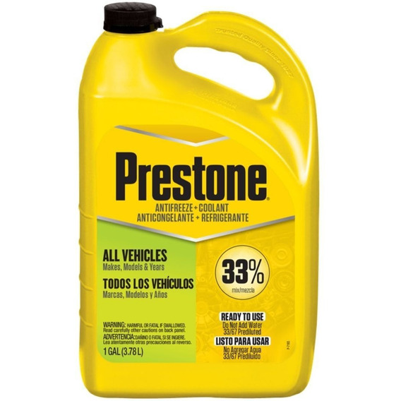 Refrigerante Prestone Verde 33% Universal Listo Para Usar Gl