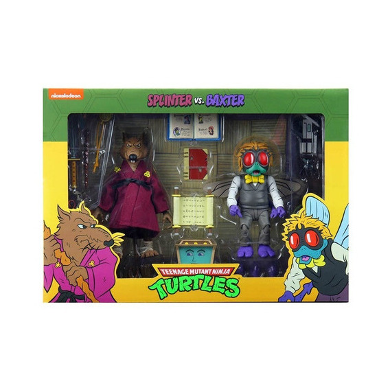 Splinter Y Baxter Stockman Set X2 Tmnt Tortugas Ninja Neca