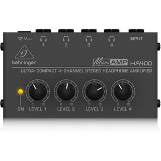 Preamplificador De Audifonos Behringer Ha400 De 4 Salidas 9v