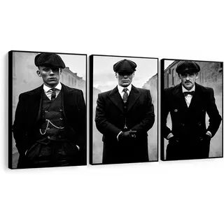 Quadro Decorativo Trio Peaky Blinders Luxo Escritório Sala 