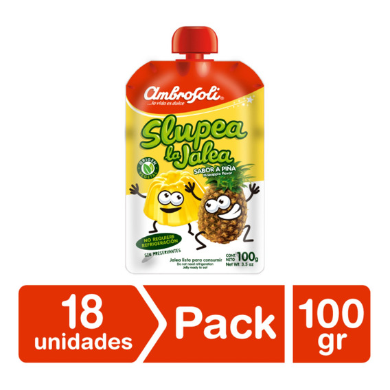 Pack 18 - Ambrosoli Jalea Pouch Piña 100 Gr