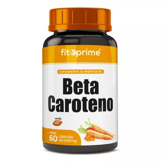 Beta Caroteno 400 Mg 60 Cápsulas Fitoprime Flavor Sin Sabor