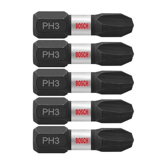 Set Puntas Phillips De Impacto Bosch - Resistentes Ph3 