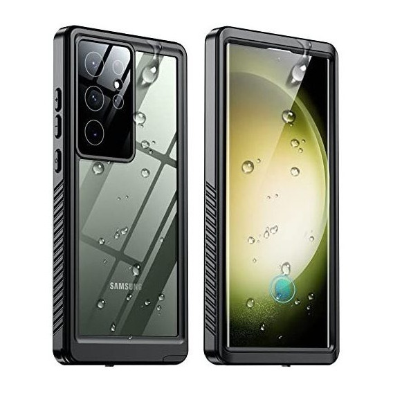 Funda Impermeable Para Samsung Galaxy S23 Ultra Color Negro