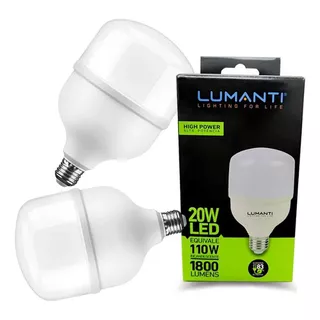 Lâmpada Bulbo Led Alta Potencia 20w E27 Branco Frio Lumanti Cor Da Luz Branco-frio Bivolt