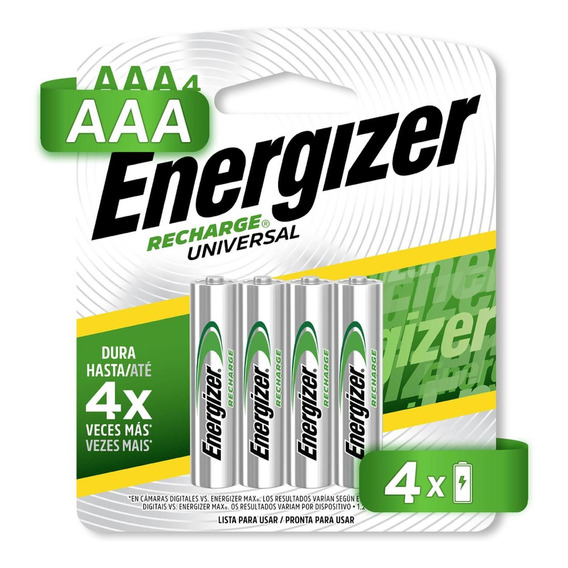 Pilas Recargables Energizer Aaa 700 Mah Blister 4 Unidades