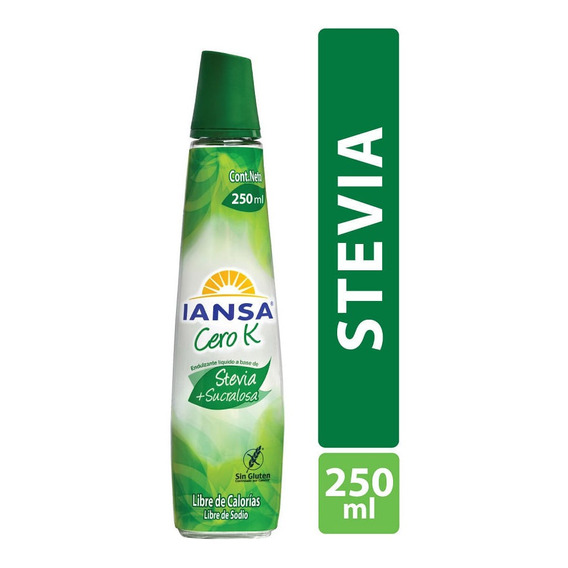 Endulzante Líquido Iansa Cero K Stevia Sucralosa 250 Ml