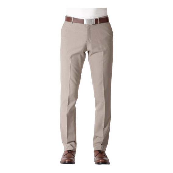 Pantalon De Vestir Yale Hombre Beige Poliester 10072 0451