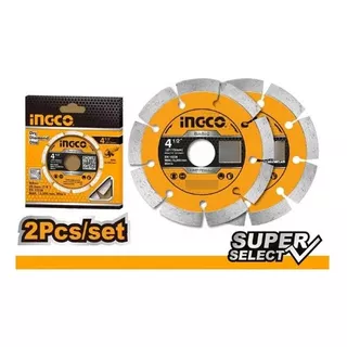 Set Discos Segmentados X2 4 1/2 Super Select Ingco Dmd011152
