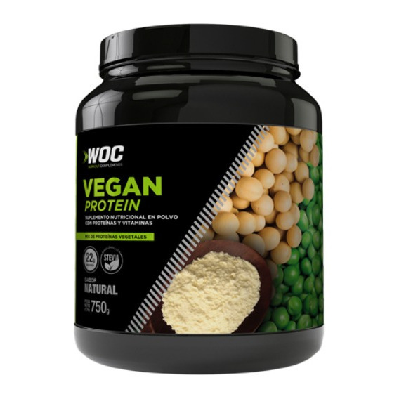 Suplemento en polvo WOC Workout Complements  Vegan Protein proteínas sabor natural en pote de 750g