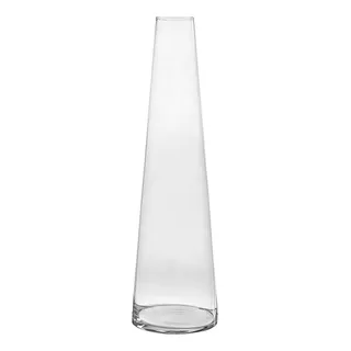 Vaso Cone Decorativo De Vidro Moderno Médio 25x8,5cm
