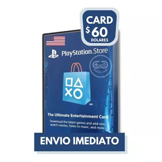 Cartão Psn $60 Dólares Usa Ps3 Ps4 Psn Card 60 Americana