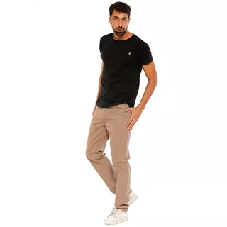 2 Pantalón Gabardina Polo Club Elastizado Clasico Hombre