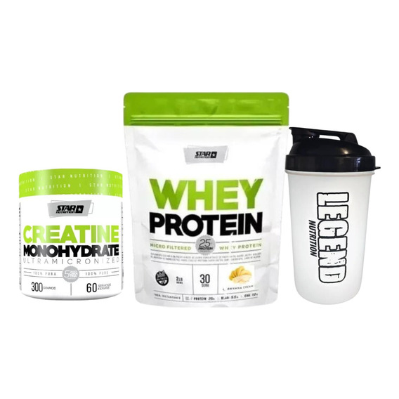 Star Nutrition Whey Protein 908gr + Creatina 300 Gr + Shaker