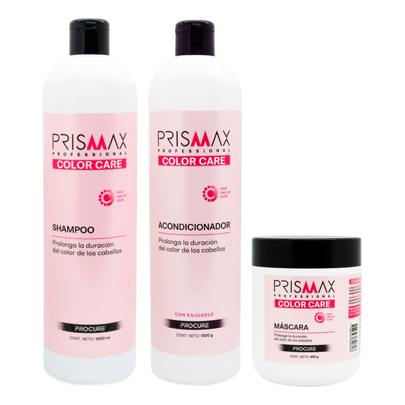 Prismax Color Care Shampoo + Enjuague + Máscara Grande 6c