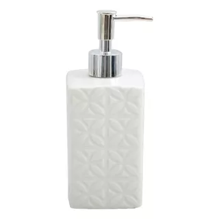 Porta Sabonete Liquido Banheiro Luxo Lavabo Pia 420 Ml Cor Porta Sabonete Liquido Branco