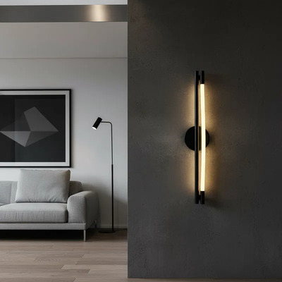Aplique Manguera Led Moderno Negro L4510 10w Mks