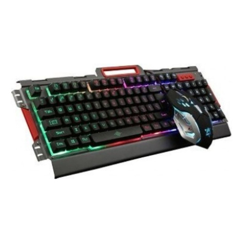 Teclado Y Mouse Gamer Brobotix 1885332 Alámbrico Usb Ne /vc Teclado Negro