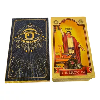 Tarô Dourado Gold Tarot Luxuoso 78 Cartas Olho Que Tudo Vê 