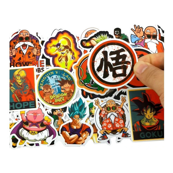 Stickers Calcomanias Dragon Ball Pack 50 Unidades, Geek 