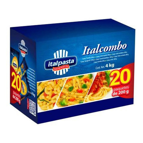 Combo De Pastas 20 Pack De 200g C/u Italpasta