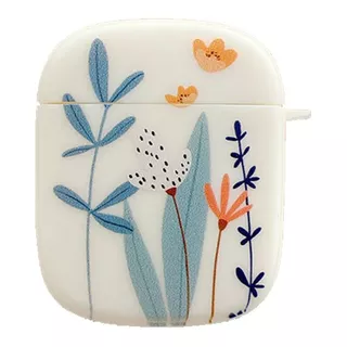 Floral Funda Silicona Para AirPods Estuche De Carga 