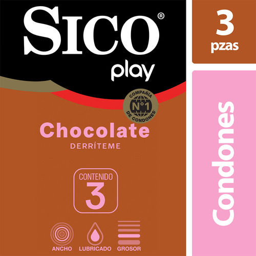 Sico play chocolate 3 condones