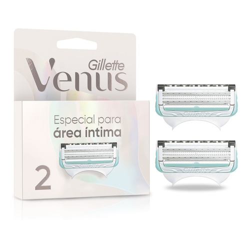 Repuesto para máquina de afeitar mujer Gillette Venus para área íntima 2 unidades