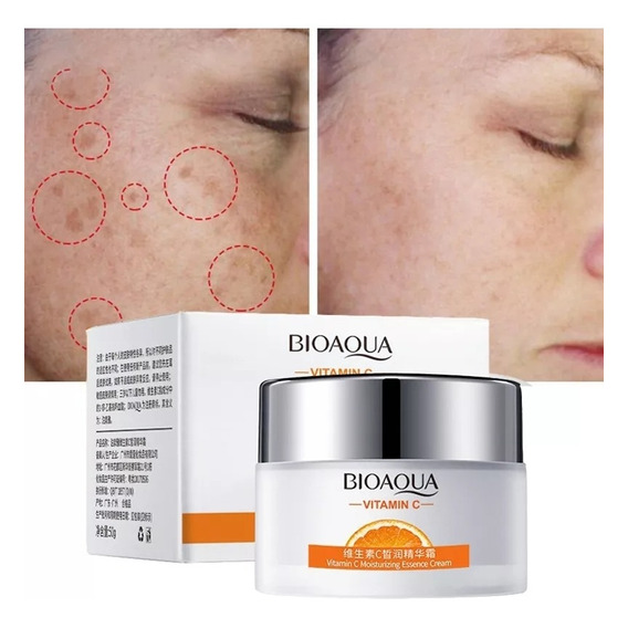 Crema Vitamina C Bioaqua Aclara Elimina Manchas Paño Momento de aplicación Día/Noche Tipo de piel Todo tipo de piel