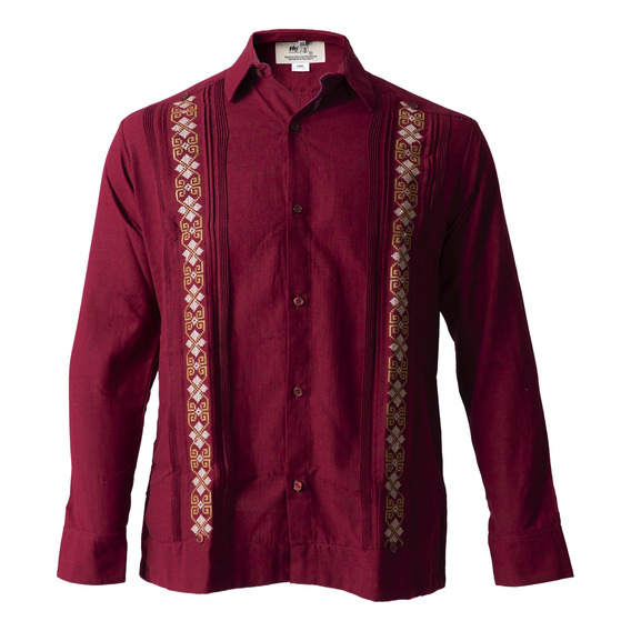 Guayabera Bordada Kukulkán Vino