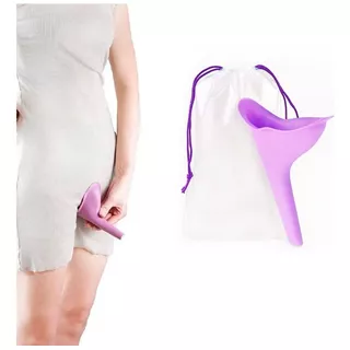 Urinal Femenino Portatil + Neceser Mujer Orinar Parada Color Violeta