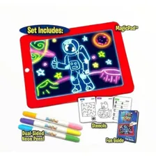 Plumones Niños Block Pizarra De Dibujo Luz Led Plumones Niños Block Pizarra De Dibujo Luz Led